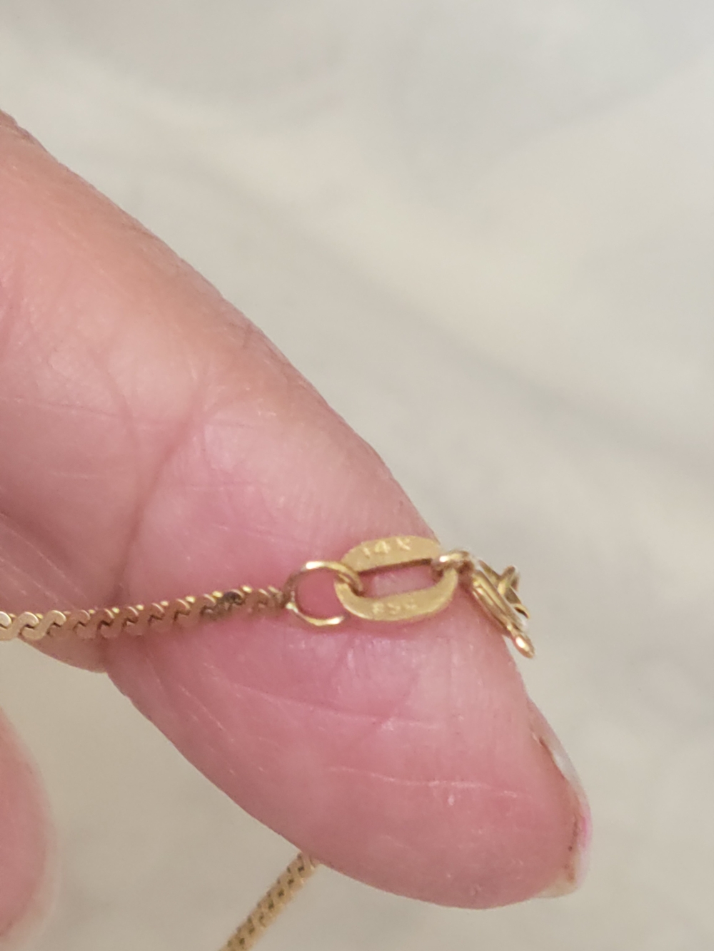 Women’s Serpentine Flat Curb Chain Necklace - 14k Solid Gold - Picture 4 of 11